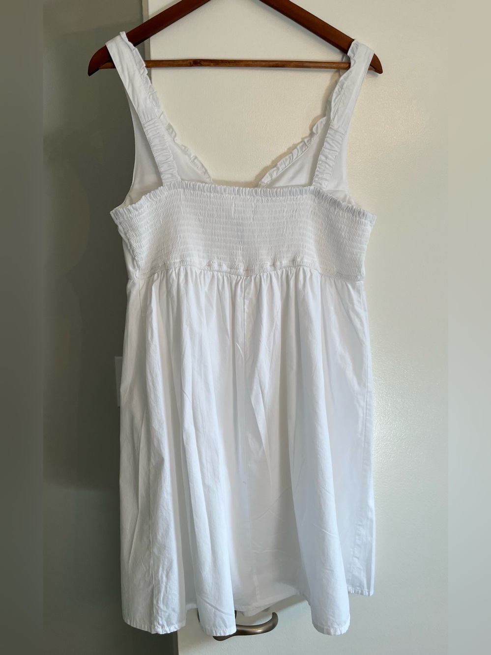 Japna White Ruffle-Trim Cotton Dress - Picture 5 of 6